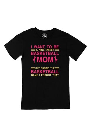 Basketball Mom Siyah Tişört