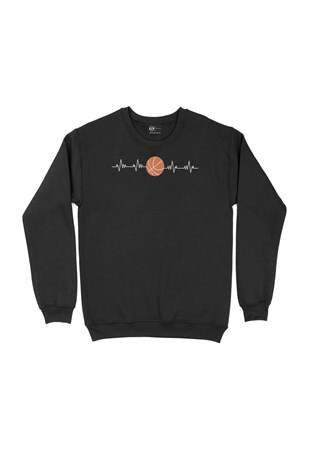Basketbol Aşkı Siyah Sweatshirt