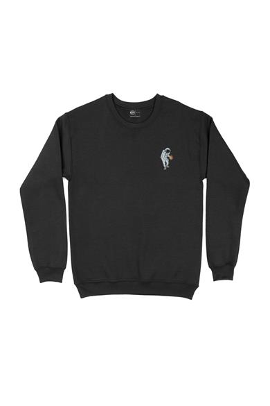 Basketbol Astronot Oyuncu  Cep Tasarım Baskılı Sweatshirt