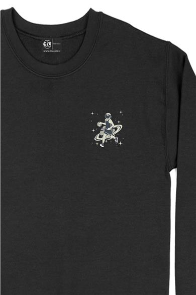 Basketbol Gezegeni Cep Tasarım Baskılı Sweatshirt