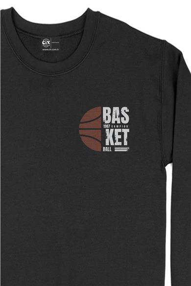 Basketbol Şampiyon Cep Tasarım Baskılı Sweatshirt