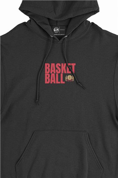 Basketbol Topu Minimal Kapşonlu Sweatshirt Hoodie