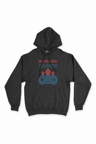 Be The Game Changer Siyah Kapşonlu Sweatshirt Hoodie