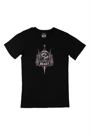 Beast Kuru Kafa Siyah Tişört