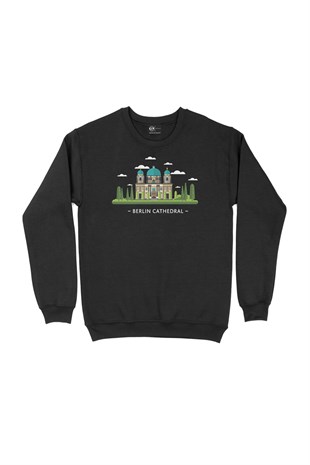 Berlin Katedrali Siyah Sweatshirt