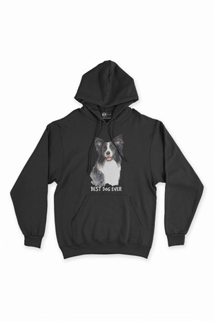 Best Dog Ever Siyah Kapşonlu Sweatshirt Hoodie