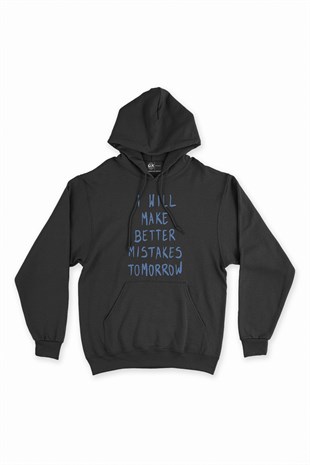 Better Mistakes Siyah Kapşonlu Sweatshirt Hoodie