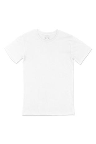 Beyaz Baskısız Düz Unisex Tişört