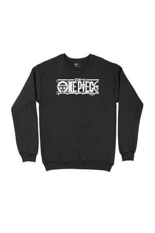 Beyaz One Piece Siyah Sweatshirt