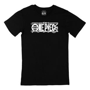 Beyaz One Piece Siyah Tişört