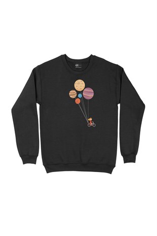 Bisikletli Uçan Gezegenler Sweatshirt