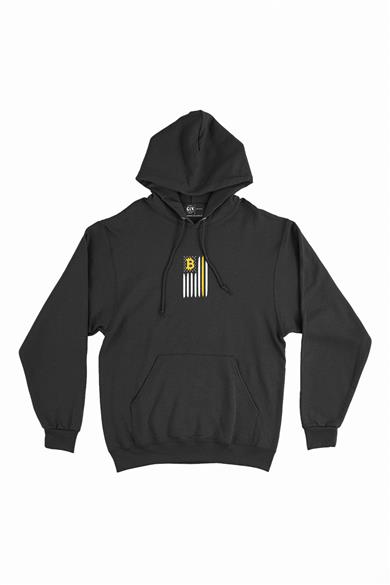 Bitcoin Tarz Minimal Kapşonlu Sweatshirt Hoodie