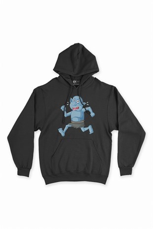 Blue Goblin Siyah Kapşonlu Sweatshirt Hoodie