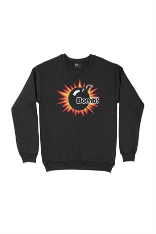 Bomba Bomb Siyah Sweatshirt