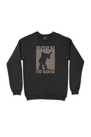 Born To Rock Siyah Sweatshirt