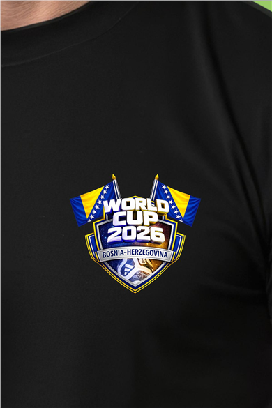 Bosna Hersek Dünya Kupası 2026 Siyah Tişört