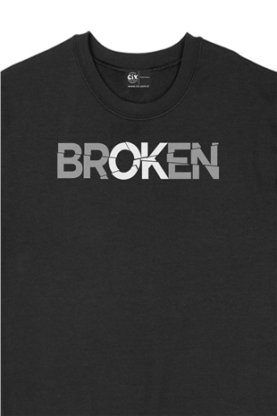 Broken Siyah Sweatshirt
