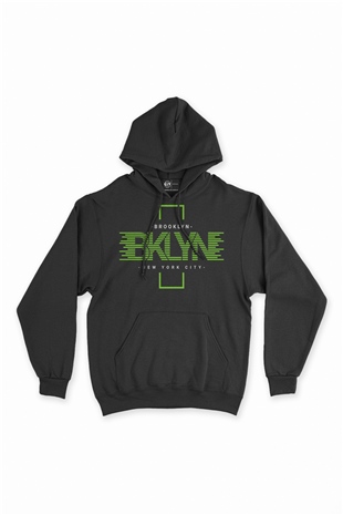 Brooklyn New York City Siyah Sweatshirt Hoodie