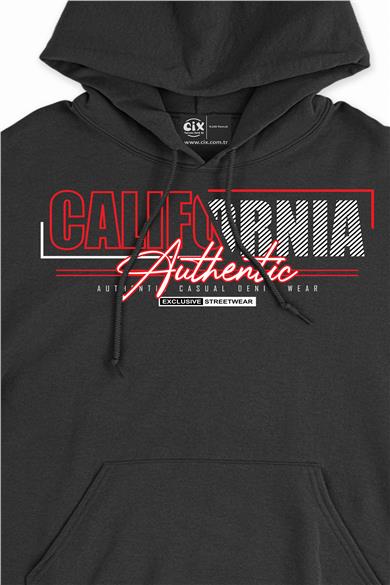 California Tarz Kapşonlu Sweatshirt Hoodie