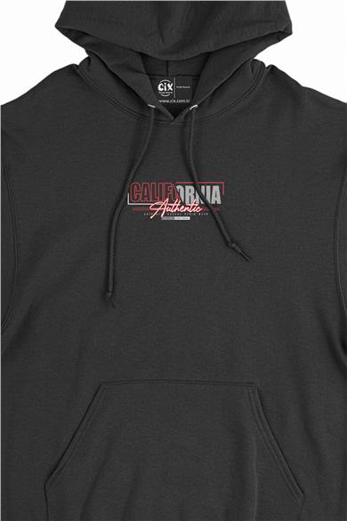 California Tarz Minimal Kapşonlu Sweatshirt Hoodie