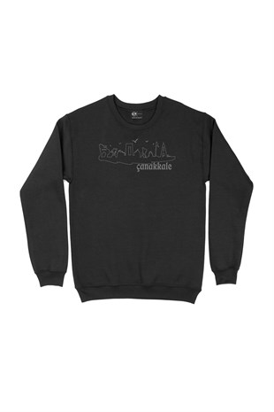 Çanakkale Çizimli Sweatshirt
