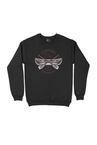 Canoe Adventure Siyah Sweatshirt
