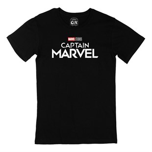 Captain Marvel Studios Siyah Tişört