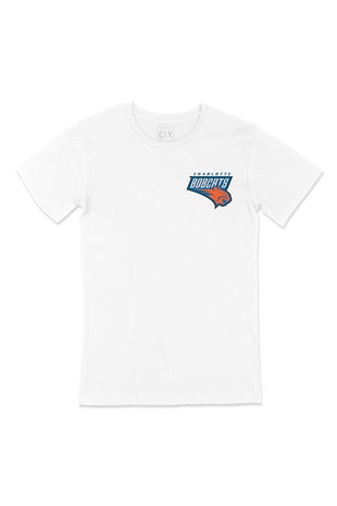 Charlotte Bobcats Cep Logo Tasarımlı Beyaz Tişört