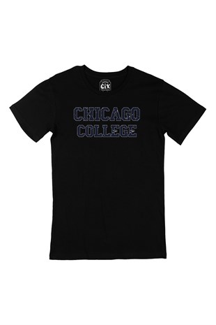 Chicago College Siyah Tişört
