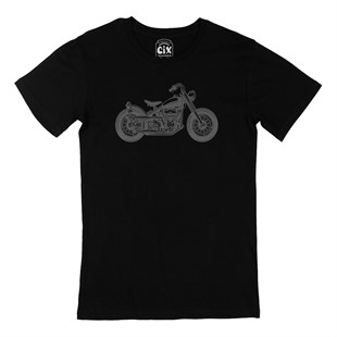 Chopper Motor Siyah Tişört