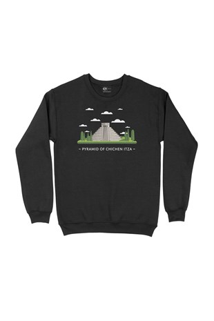 Çiçen İtza Piramit Siyah Sweatshirt