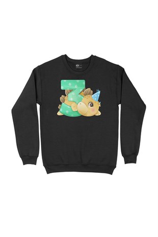 Çocuğumun 3. Yaşına Özel  Siyah Sweatshirt