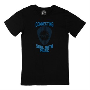 Connecting Soul With Music Siyah Tişört