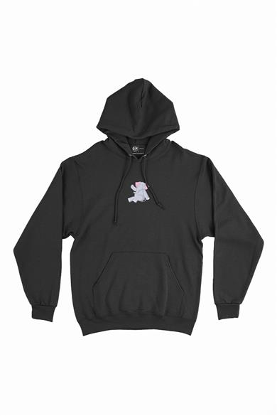 Cute Elephant Minimal Kapşonlu Sweatshirt Hoodie