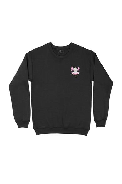 Cute Girl Elephant Cep Tasarım Baskılı Sweatshirt