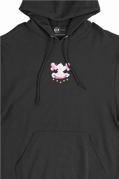 Cute Girl Elephant Minimal Kapşonlu Sweatshirt Hoodie