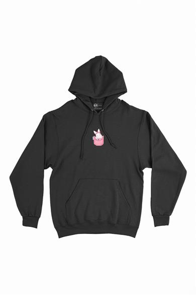 Cute Tavşan Minimal Kapşonlu Sweatshirt Hoodie
