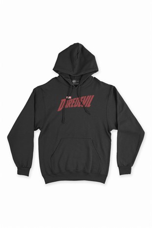 Daredevil Siyah Kapşonlu Sweatshirt Hoodie