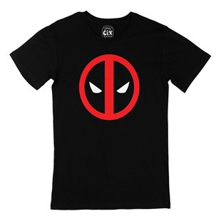 Deadpool Maskeli Siyah Tişört