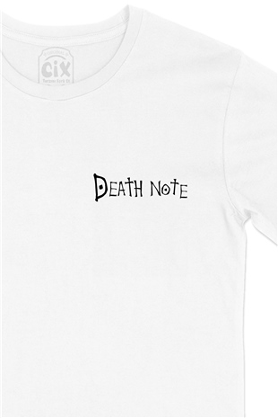 Death Note Cep Logo Tasarımlı Beyaz Tişört