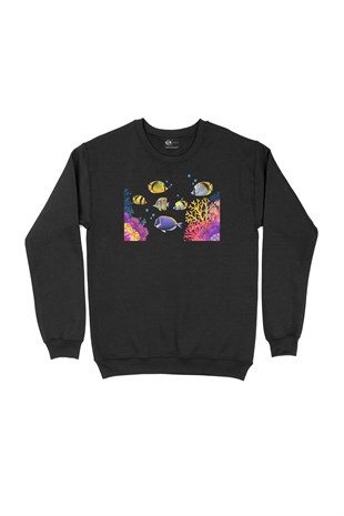 Deniz Akvaryumu Siyah Sweatshirt