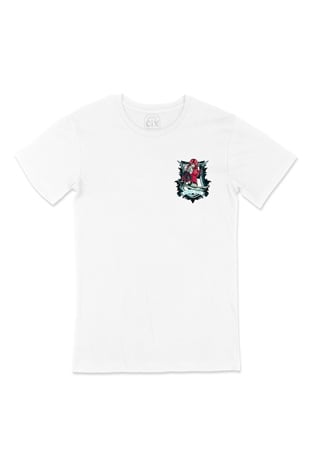 Derby Girl Cep Logo Tasarımlı Beyaz Tişört