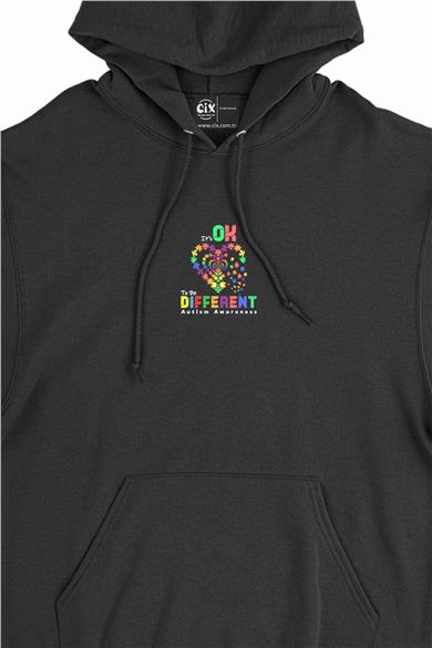 Different is Ok Autism Minimal Kapşonlu Sweatshirt Hoodie
