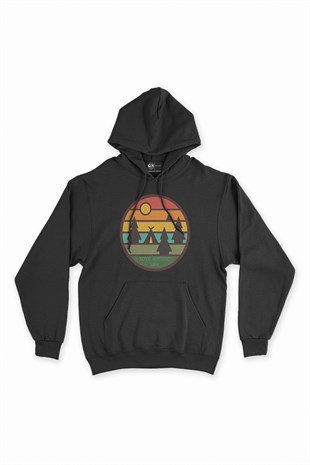 Doğal Yaşam Siyah Kapşonlu Sweatshirt Hoodie