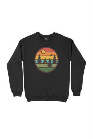 Doğal Yaşam Siyah Sweatshirt