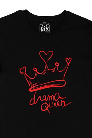 Drama Queen Siyah Tişört