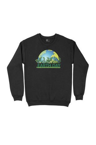 Dünya Günü Siyah Sweatshirt