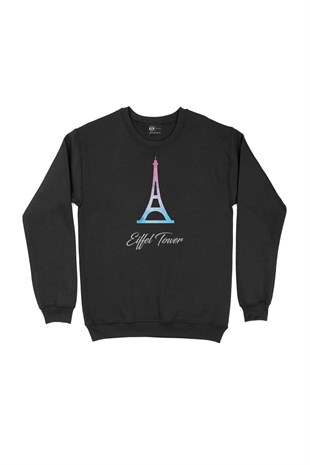 Eiffel Tower Siyah Sweatshirt