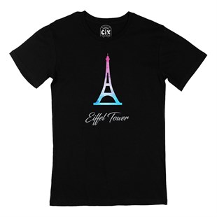 Eiffel Tower Siyah Tişört
