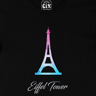 Eiffel Tower Siyah Tişört